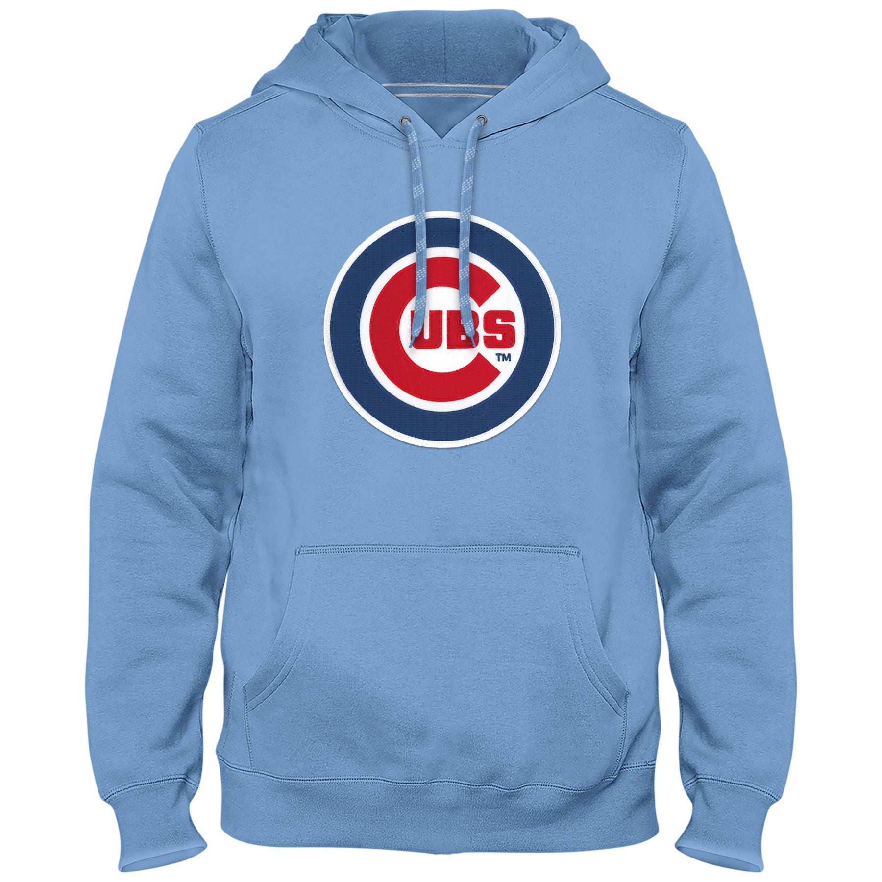 Chicago Cubs MLB Bulletin Men's Light Blue Express Twill Logo Hoodie