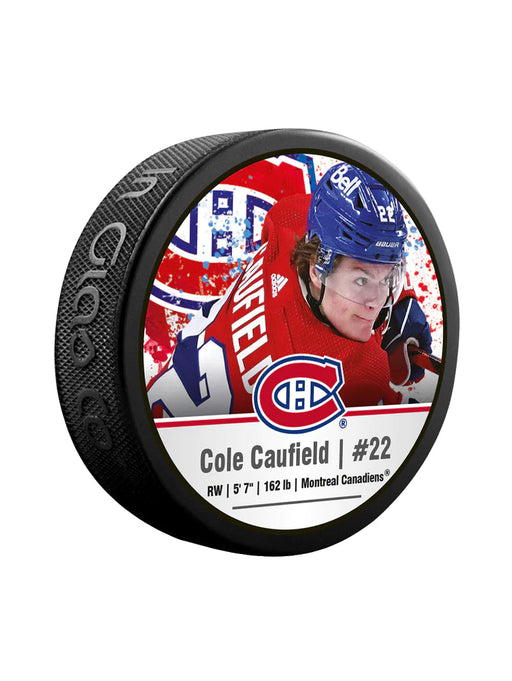 Cole Caufield Montreal Canadiens NHL Inglasco Souvenir Hockey Puck