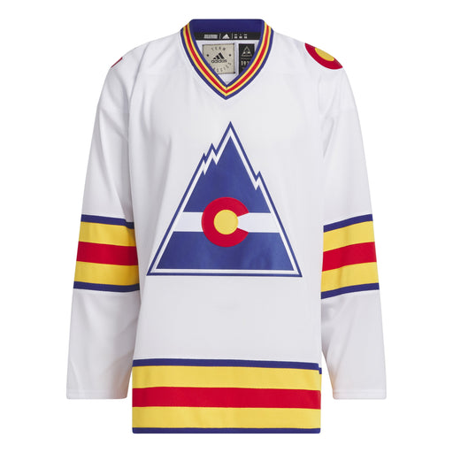 Colorado Rockies NHL Adidas Men's White Team Classics Vintage Authentic Jersey