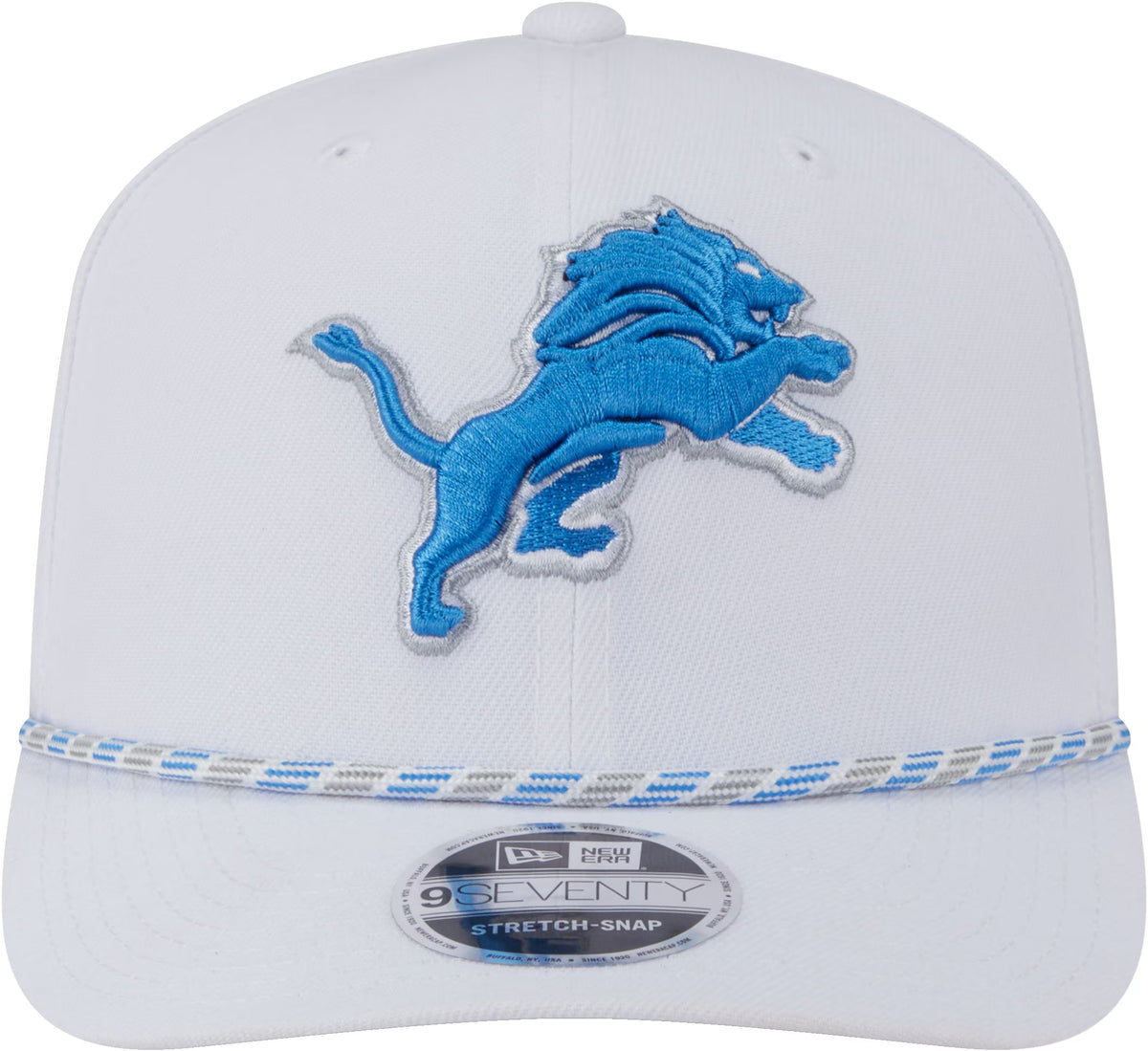 Detroit Lions NFL New Era Men's White 9Seventy Multi-Rope Stretch Snapback Hat