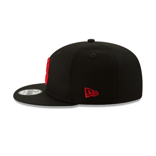 Toronto Raptors NBA New Era Snapback noir 9Fifty avec logo rouge pour hommes
