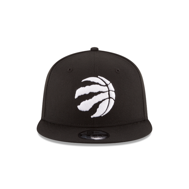 Toronto Raptors NBA New Era Snapback noir 9Fifty avec logo blanc pour hommes