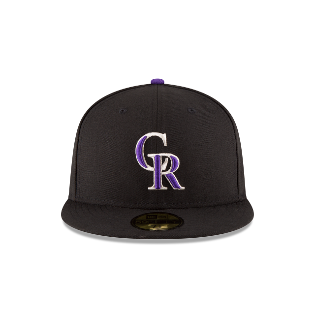 Colorado Rockies MLB New Era Men's Black 59Fifty Authentic Collection On Field Game Fitted Hat
