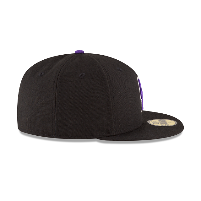 Colorado Rockies MLB New Era Men's Black 59Fifty Authentic Collection On Field Game Fitted Hat