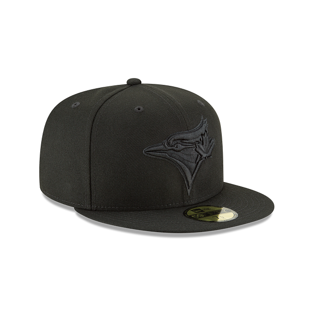 Toronto Blue Jays MLB New Era Men's Black on Black 59Fifty Basic Fitted Hat