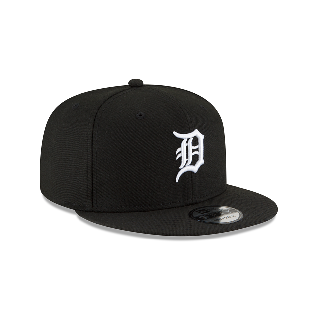 Detroit Tigers MLB New Era pour hommes, noir et blanc, 9Fifty Team Color Basic Snapback