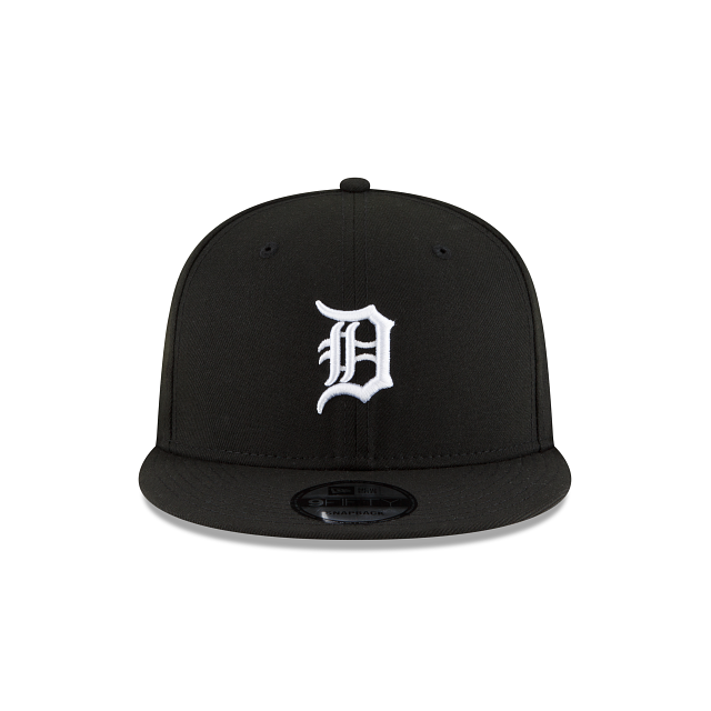 Detroit Tigers MLB New Era pour hommes, noir et blanc, 9Fifty Team Color Basic Snapback