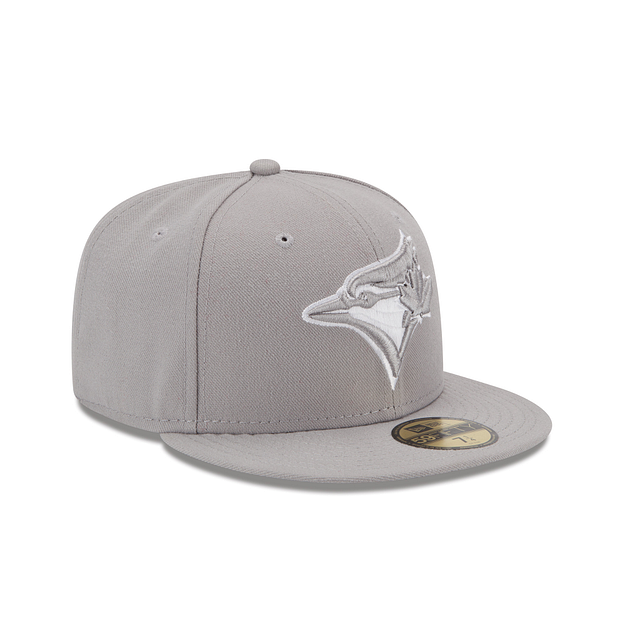 Toronto Blue Jays MLB New Era Men's Grey White 59Fifty Fitted Hat