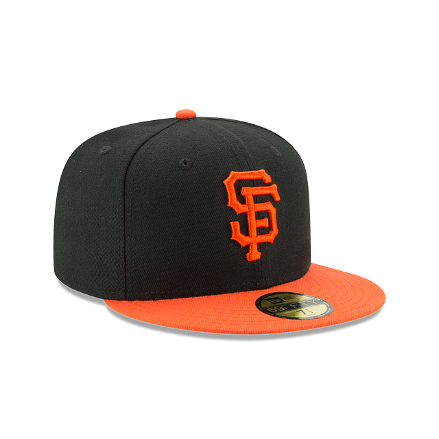 San Francisco Giants MLB New Era Casquette ajustée alternative noire/orange 59Fifty Authentic Collection pour hommes