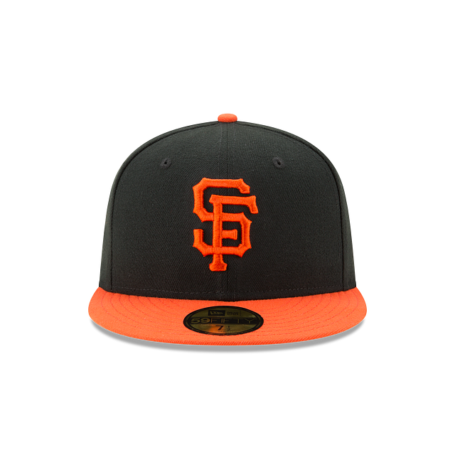 San Francisco Giants MLB New Era Casquette ajustée alternative noire/orange 59Fifty Authentic Collection pour hommes