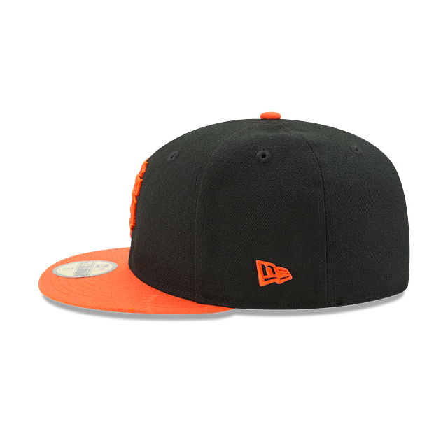 San Francisco Giants MLB New Era Casquette ajustée alternative noire/orange 59Fifty Authentic Collection pour hommes