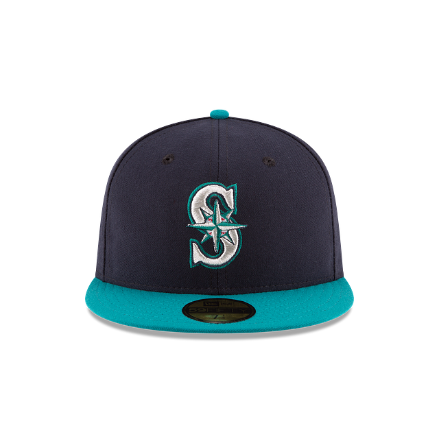 Seattle Mariners MLB New Era Casquette ajustée alternative bleu marine/bleu sarcelle 59Fifty Authentic Collection pour hommes
