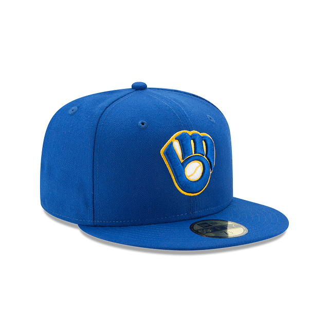 Milwaukee Brewers MLB New Era Royal 59Fifty Authentic Collection Casquette ajustée alternative pour hommes