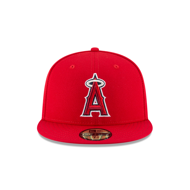 Los Angeles Angels MLB New Era Casquette ajustée 59Fifty Authentic Collection On Field pour hommes de coloris rouge