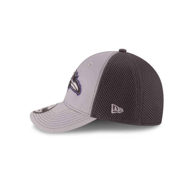 Baltimore Ravens NFL New Era Men's Grey 39Thirty Grayed Out Neo 2 Stretch Fit Hat