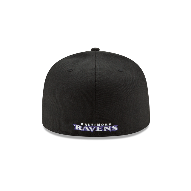 Casquette ajustée de base noire 59Fifty Team New Era des Ravens de Baltimore pour hommes