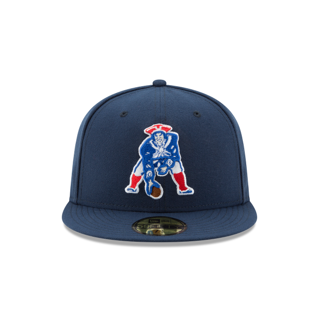 New England Patriots NFL New Era Casquette ajustée avec logo classique bleu océan 59Fifty pour hommes