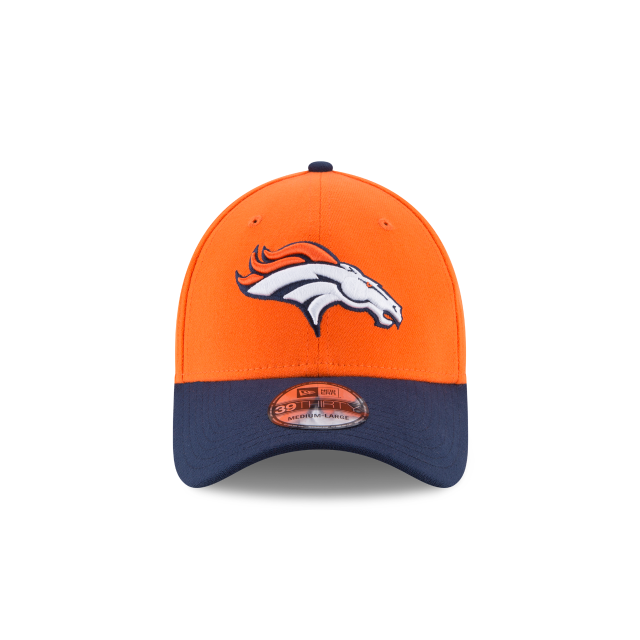 Denver Broncos NFL New Era Casquette extensible classique orange marine 39Thirty Team pour hommes