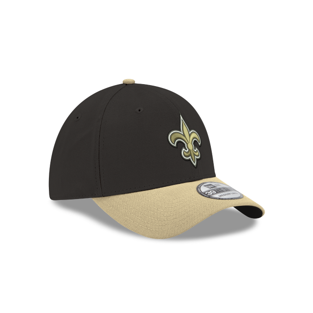 New Orleans Saints NFL New Era Men's Black/Gold 39Thirty Team Classic Stretch Fit Hat
