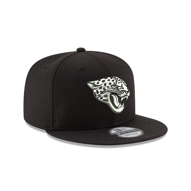 Jacksonville Jaguars NFL New Era Men's Black White 9Fifty Basic Snapback