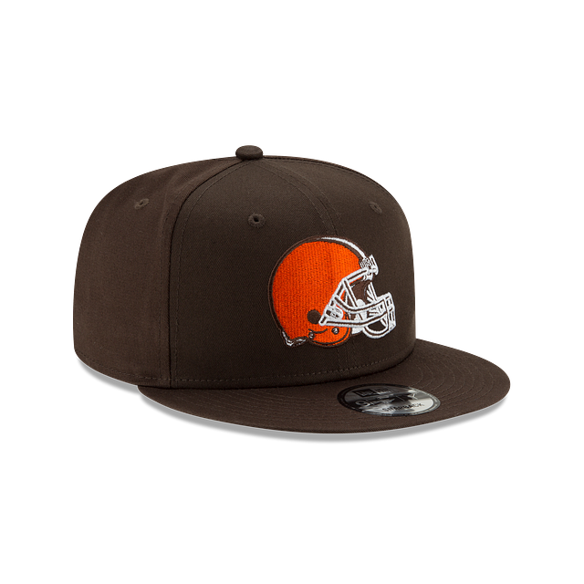 Cleveland Browns NFL New Era Snapback marron 9Fifty Classic Logo Basic pour hommes