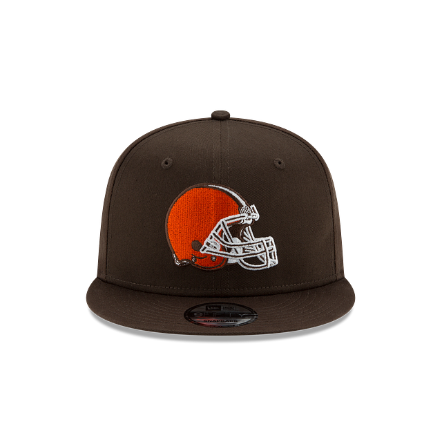 Cleveland Browns NFL New Era Snapback marron 9Fifty Classic Logo Basic pour hommes