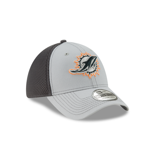 Miami Dolphins NFL New Era Casquette extensible grise 39Thirty 2018 grisée Neo 2 pour hommes