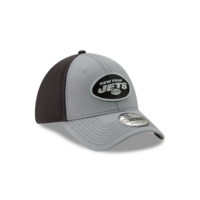 New York Jets NFL New Era Men's Grey 39Thirty Grayed Out Neo 2 Stretch Fit Hat