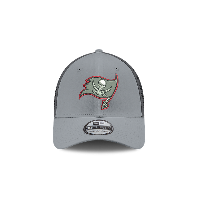 Tampa Bay Buccaneers NFL New Era Men's Grey 39Thirty Grayed Out Neo 2 Stretch Fit Hat