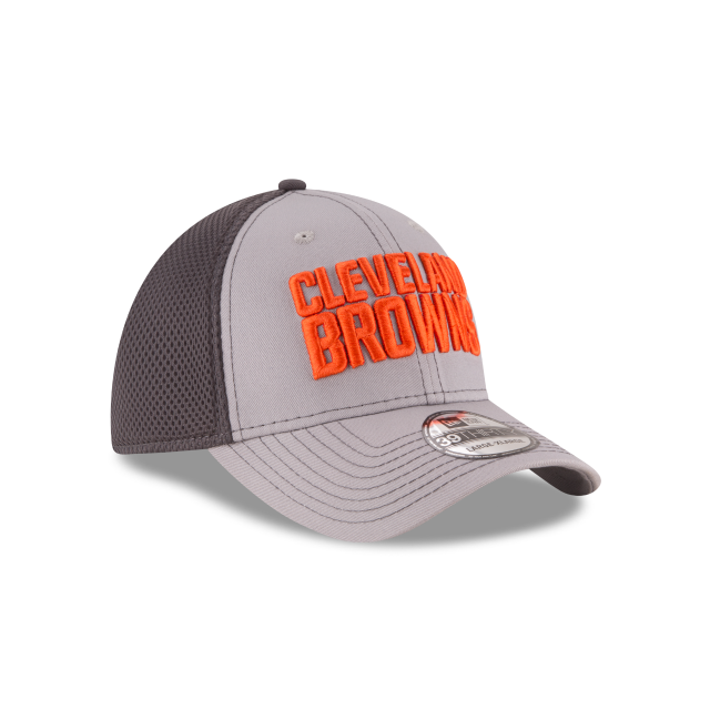 Cleveland Browns NFL New Era Casquette extensible grise 39Thirty Greyed Out Neo 2 pour hommes