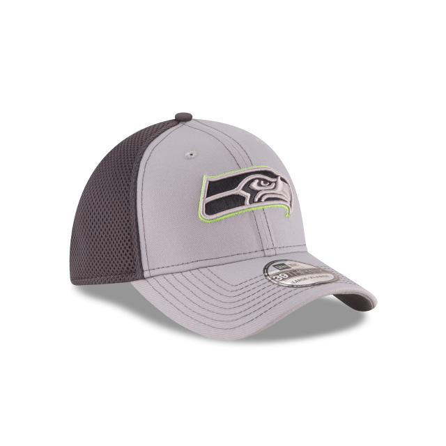 Seattle Seahawks NFL New Era Men's Grey 39Thirty Grayed Out Neo 2 Stretch Fit Hat
