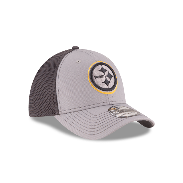 Pittsburgh Steelers NFL New Era Casquette extensible grise 39Thirty Greyed Out Neo 2 pour hommes
