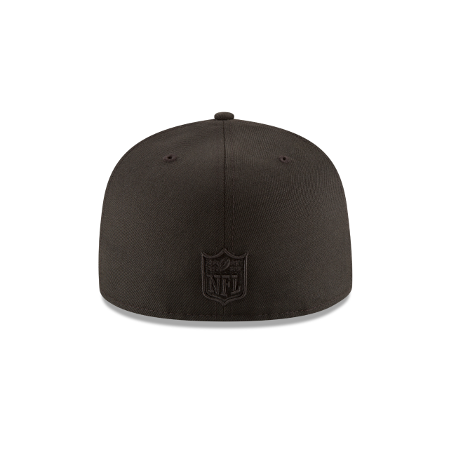 Las Vegas Raiders NFL New Era Noir sur noir 59Fifty League Casquette ajustée de base pour hommes