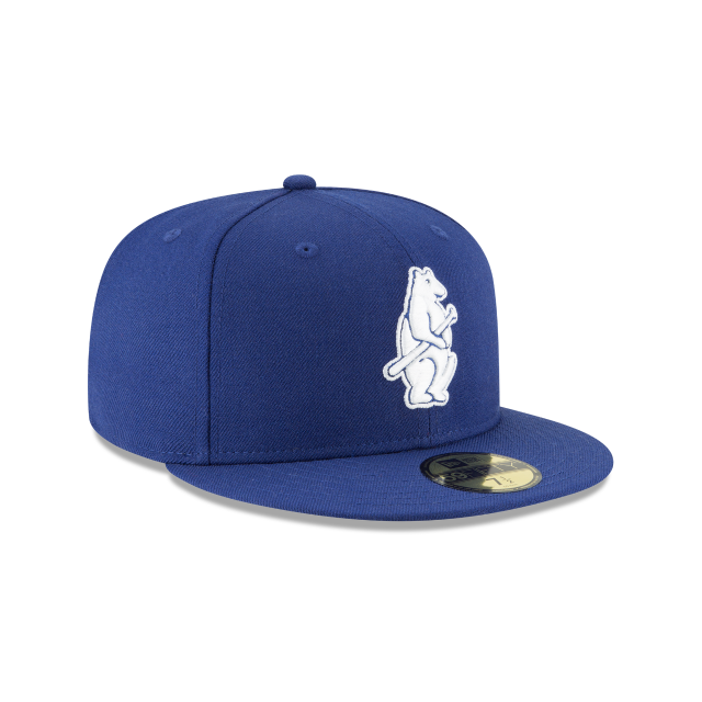 Chicago Cubs MLB New Era Casquette ajustée en laine bleu royal 59Fifty 1914 Cooperstown pour hommes