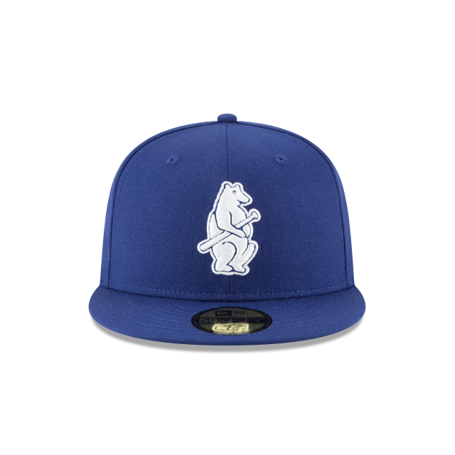 Chicago Cubs MLB New Era Casquette ajustée en laine bleu royal 59Fifty 1914 Cooperstown pour hommes