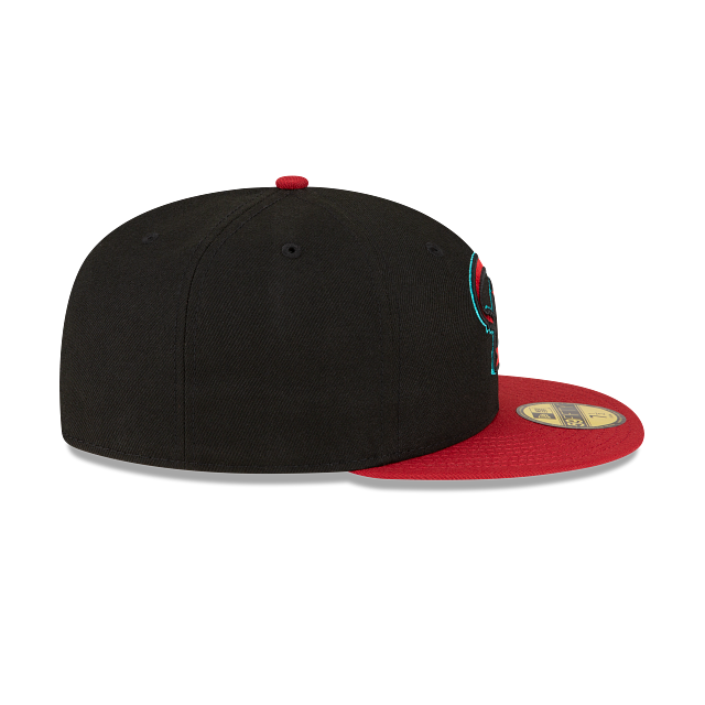 Casquette ajustée pour homme Arizona Diamondbacks MLB New Era 59Fifty Authentic Collection 2024 Road noire/rouge