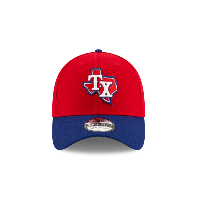 Casquette extensible MLB 39Thirty Team Classic Alternate 3 pour homme des Texas Rangers de New Era, rouge/bleu