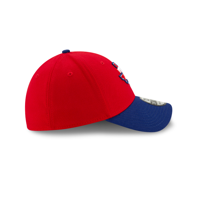 Casquette extensible MLB 39Thirty Team Classic Alternate 3 pour homme des Texas Rangers de New Era, rouge/bleu