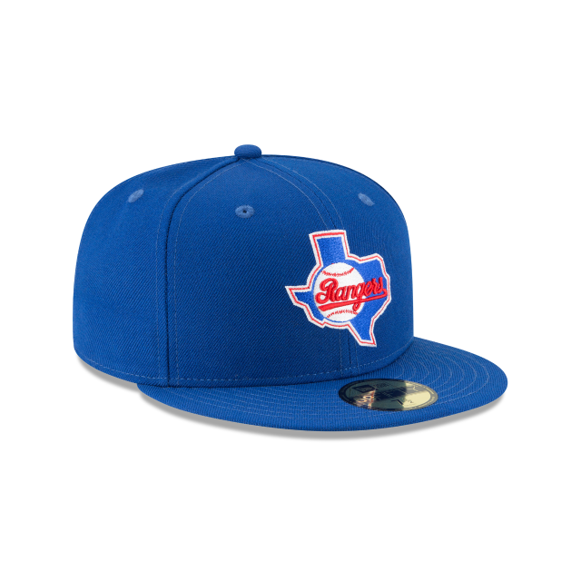 Casquette ajustée en laine Cooperstown 1984 Royal 59Fifty MLB Texas Rangers New Era pour homme