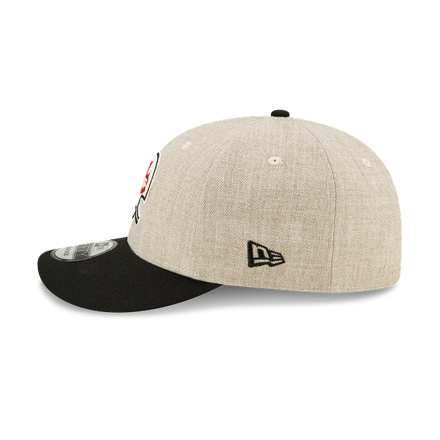 Casquette à visière snapback beige 9Fifty bicolore pour homme de la CFL New Era, motif Turf Traditions Homage