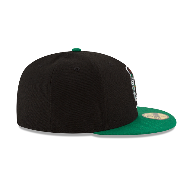 Boston Celtics NBA New Era Men's Black/Green 59Fifty Two Tone Fitted Hat