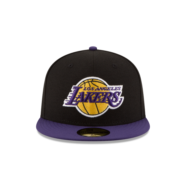 Los Angeles Lakers NBA New Era Men's Black/Purple 59Fifty Two Tone Fitted Hat