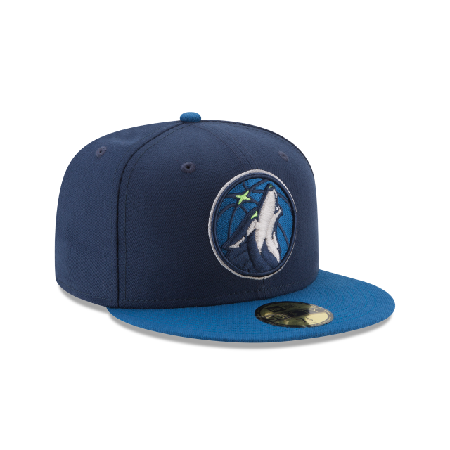 Casquette ajustée bicolore 59Fifty bleu marine/bleu royal pour homme des Minnesota Timberwolves NBA New Era