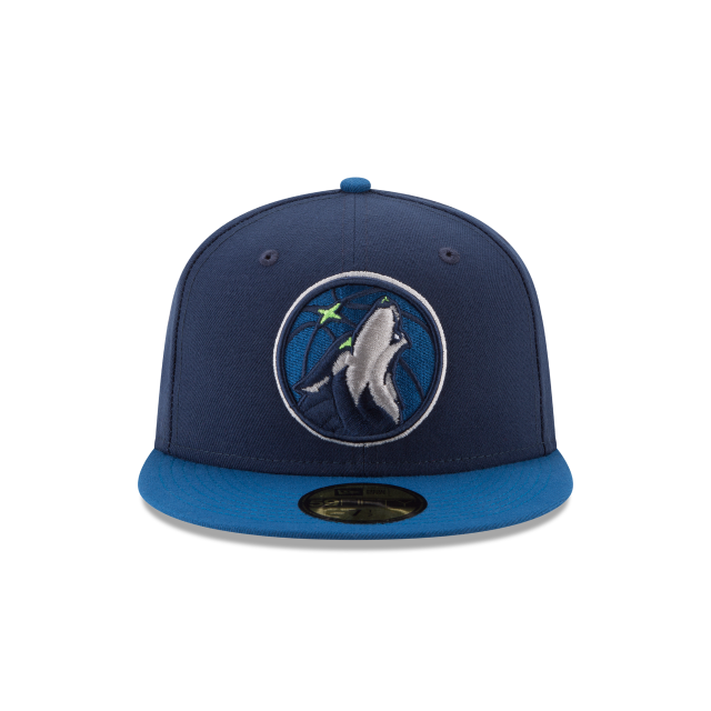 Casquette ajustée bicolore 59Fifty bleu marine/bleu royal pour homme des Minnesota Timberwolves NBA New Era