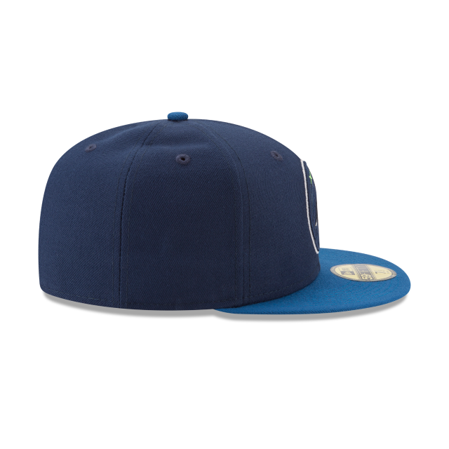 Casquette ajustée bicolore 59Fifty bleu marine/bleu royal pour homme des Minnesota Timberwolves NBA New Era