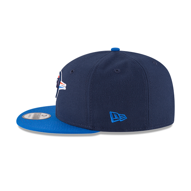 Casquette Snapback bicolore 9Fifty bleu marine/bleu pour homme de la NBA Oklahoma City Thunder de New Era