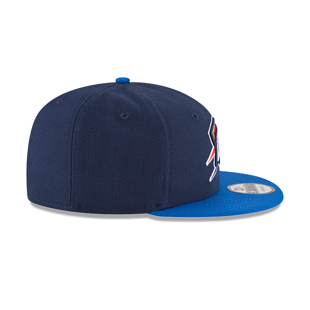 Casquette Snapback bicolore 9Fifty bleu marine/bleu pour homme de la NBA Oklahoma City Thunder de New Era
