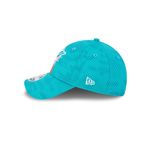 Casquette à pression extensible 9Forty 2024 Sideline pour homme des Dolphins de Miami NFL New Era bleu sarcelle