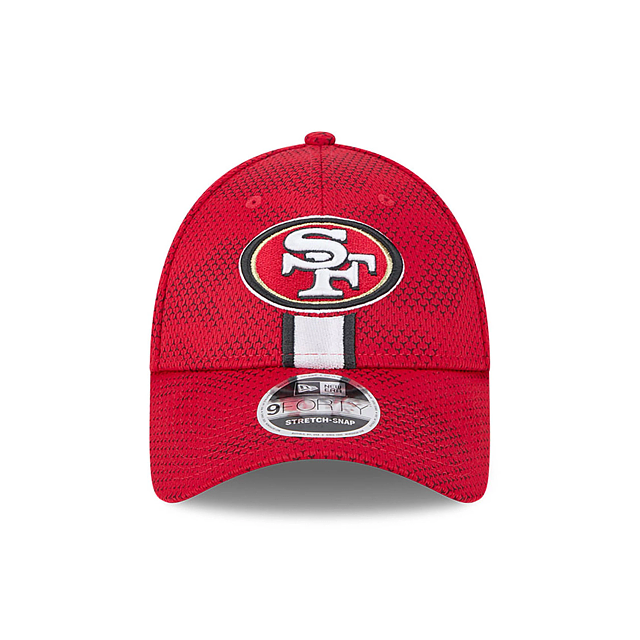 Casquette Snapback extensible 9Forty 2024 Sideline rouge pour homme des 49ers de San Francisco NFL New Era