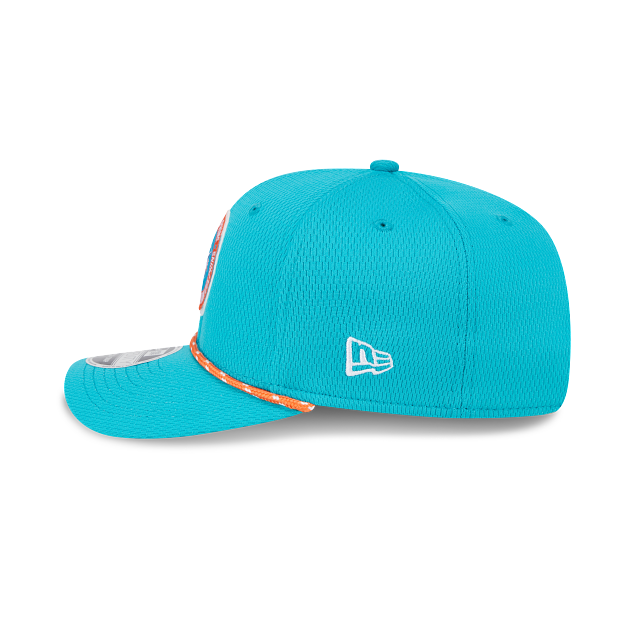 Casquette à visière extensible 9Seventy 2024 Sideline pour homme des Dolphins de Miami NFL New Era Teal